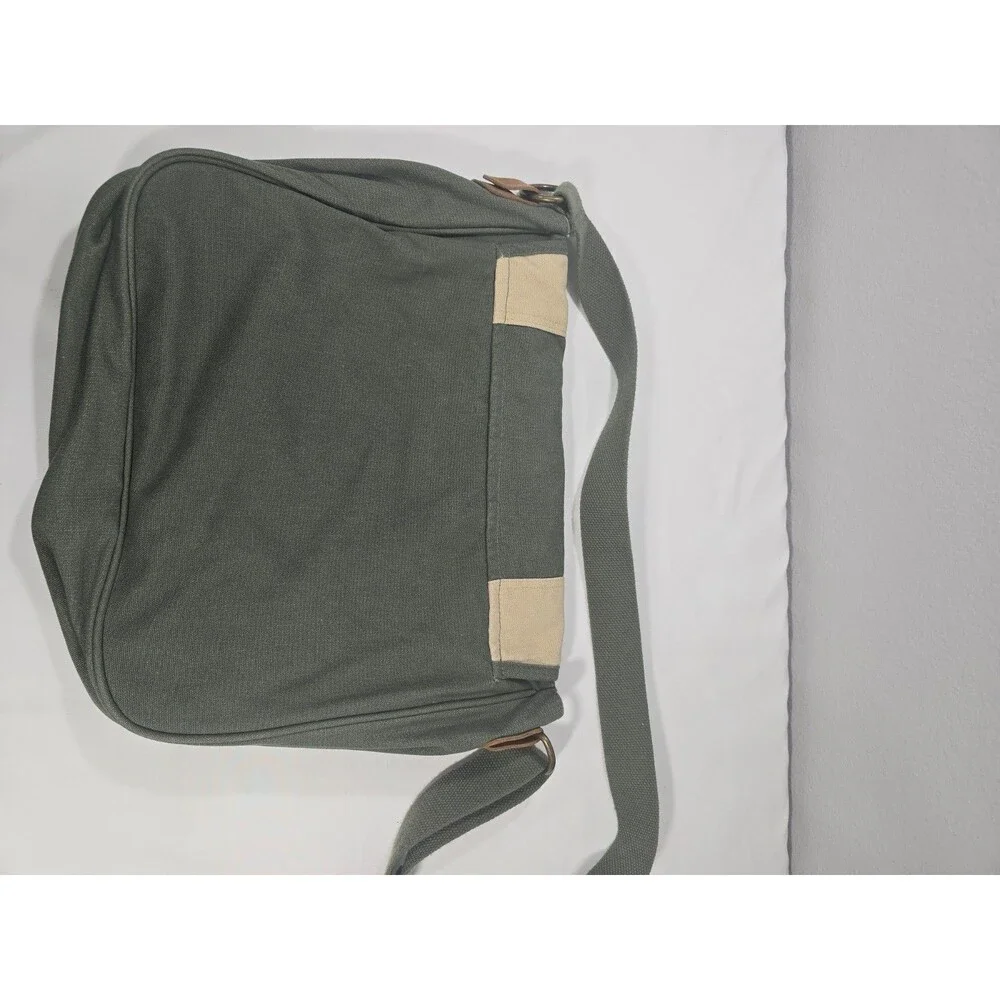 Old Navy Vintage Floral embroidered Messenger Bag Olive Green Crossbody Y2K